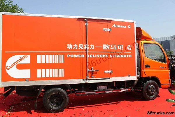 Foton Aumark série 3 version standard 156 ch 4X2(6 roues) camion fourgon 5,2 m cabine simple Carrosserie (3) | 86Trucks