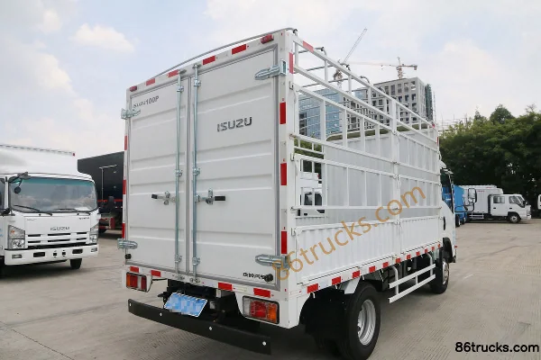 Qingling Isuzu KV100 98 hp 4X2(6 wheels) 4.17m Single Row Stake Truck Body (1) | 86Trucks