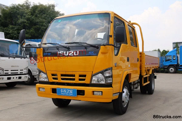 Qingling Isuzu 600P 130hp 4X2(6 wheels) 3.235m Double Row Flatbed Light Truck (6-speed) Exterior (3) | 86Trucks