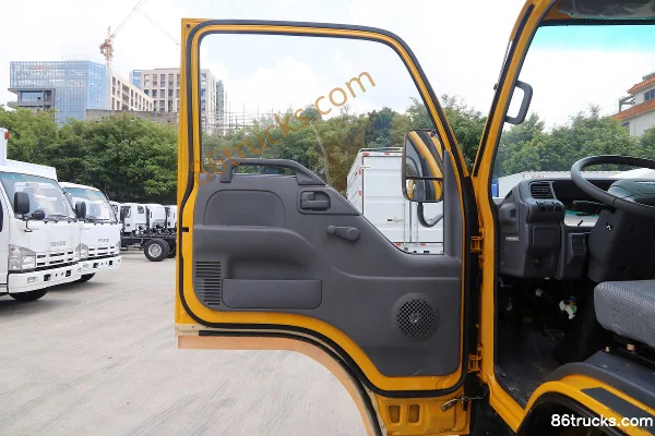 Qingling Isuzu 600P 130hp 4X2(6 wheels) 3.235m Double Row Flatbed Light Truck (6-speed) Cab (1) | 86Trucks