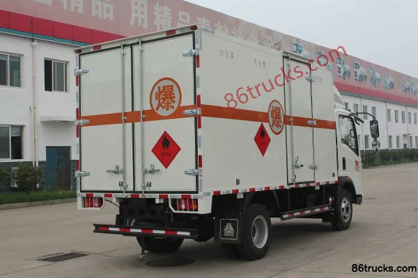 Sinotruk HOWO Tongshuai 154hp 4X2(6 wheels) Single Row Flammable Liquid Van Transport Truck Exterior (2) | 86Trucks