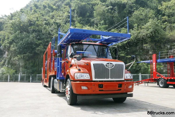 FAW Liute Anjie (L5R) heavy truck 350 hp 4X2(6 wheels) car carrier long-nose tractor truck Exterior