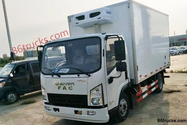 FAW Linghe 117 ch 4X2(6 roues) camion frigorifique cabine simple 4,1 m Extérieur (2) | 86Trucks