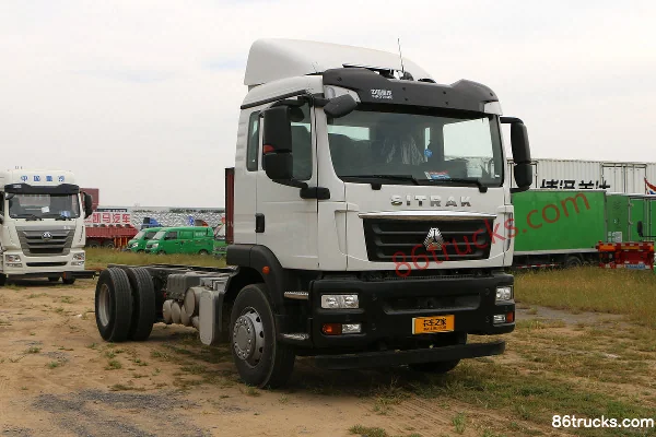 Sinotruk Sitrak C5H heavy truck 310hp 4X2(6 wheels) box cargo truck chassis (air suspension lift) Exterior