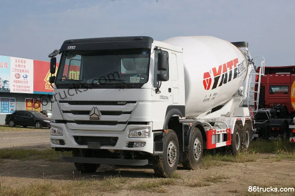 Sinotruk HOWO Heavy Truck 380 hp 8X4(12 wheels) 5.5m³ Concrete Mixer Truck Chassis Exterior (2) | 86Trucks