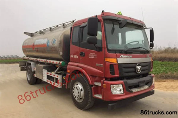 Foton Auman ETX 190hp 4X2(6 wheels) aluminum alloy fuel tank truck (Chengliwei brand) Exterior