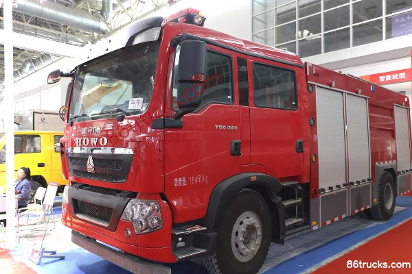 Sinotruk HOWO T5G 340 ch 4X2(6 roues) camion de pompiers (marque Jiangte) (JDF5190GXFPM80/Z) Extérieur (3) | 86Trucks