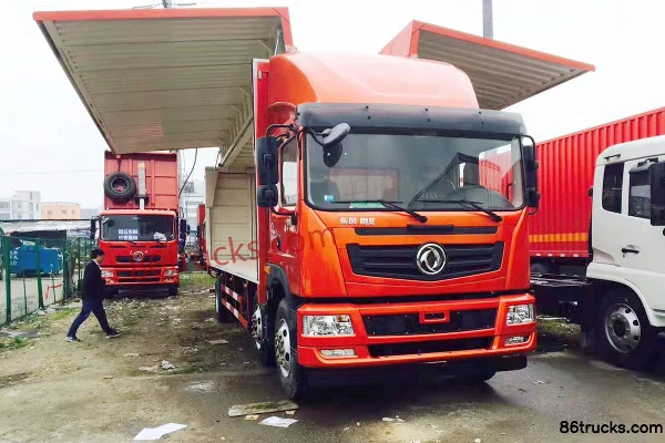 Dongfeng Yulong 210 hp 6X2(8 wheels) 9.6m Wing Opening Van Cargo Truck (EQ5252XYKLV2) Exterior (2) | 86Trucks