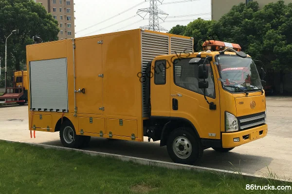 FAW Jiefang Hu V 120hp 4X2(6 wheels) High-flow Drainage Rescue Truck Exterior (3) | 86Trucks
