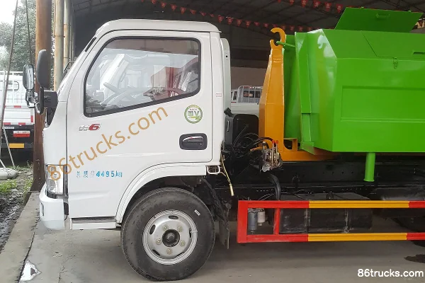 Dongfeng Kaipute K6 115 hp 4X2(6 wheels) Hook Lift Garbage Truck (Jiangte Brand) Exterior (3) | 86Trucks