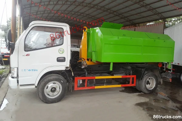 Dongfeng Kaipute K6 115 hp 4X2(6 wheels) Hook Lift Garbage Truck (Jiangte Brand) Exterior (2) | 86Trucks