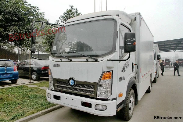 Chengdu Yajun Sinotruk Wangpai Chassis 4.5T 4.15m Single Row Pure Electric Box Light Truck 75.3kWh 4X2(6 wheels) Exterio