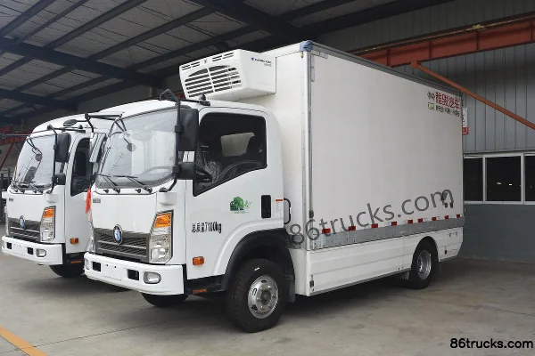 Chengdu Yajun Sinotruk Wangpai Chassis 7.1T 4.1m Single Row Pure Electric Refrigerated Truck 75.3kWh 4X2(6 wheels) Exterior (2) | 86Trucks