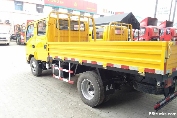 Yuejin Shangjun X100-33 116 ch 4X2(6 roues) camion léger à ridelles, cabine double, 3,18 m Extérieur (3) | 86Trucks