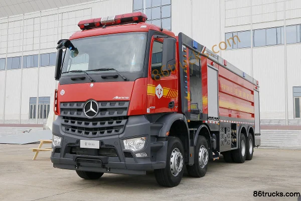 Mercedes-Benz New Arocs Heavy Truck 580hp 8X4(12 wheels) Fire Truck Chassis (Model 4158) Exterior (3) | 86Trucks