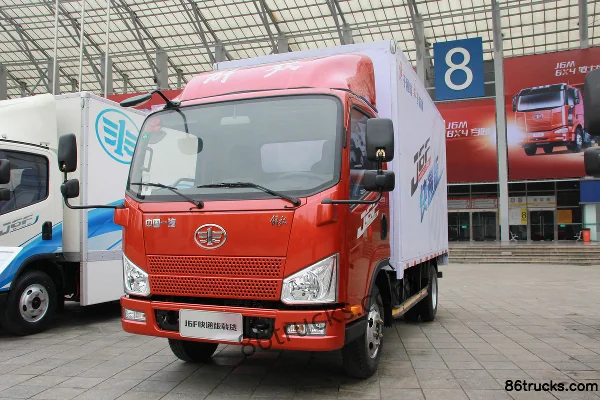 FAW Jiefang J6F Express Edition 110hp 4X2(6 wheels) 4.21m Single Row Van Cargo Truck Exterior (3) | 86Trucks