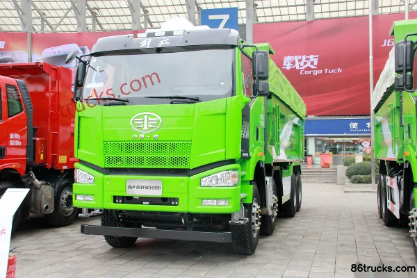FAW Jiefang J6P Heavy Truck 370hp 8X4(12 wheels) 7.6m Dump Truck (Flat Front) Exterior (3) | 86Trucks