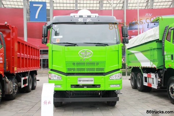 FAW Jiefang J6P Heavy Truck 370hp 8X4(12 wheels) 7.6m Dump Truck (Flat Front) Exterior (2) | 86Trucks