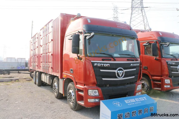 Foton AumanGTL Heavy Truck Quality Enjoy Edition 400hp 8X4(12 wheels) 9.58m Van Cargo Truck Exterior