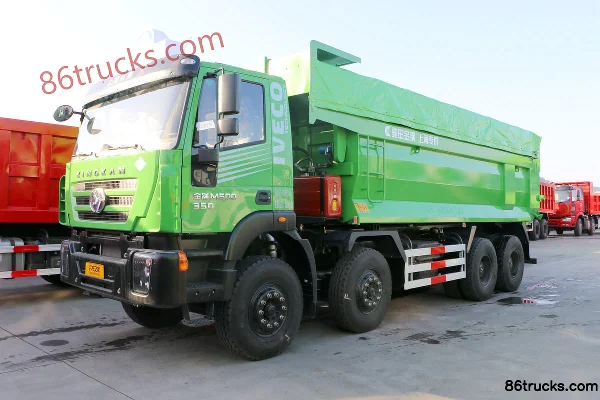 SAIC Hongyan New King Kong M500 330hp 8X4(12 wheels) 7.2m LNG Dump Truck Exterior (3) | 86Trucks