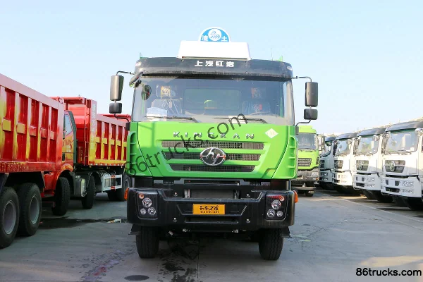 SAIC Hongyan New King Kong M500 330hp 8X4(12 wheels) 7.2m LNG Dump Truck Exterior (2) | 86Trucks