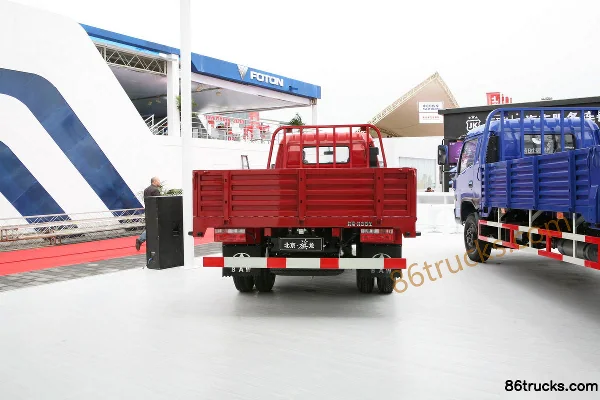 Beijing Qilong 103 hp 4X2(6 roues) 4.25m Single Row Flatbed Light Truck Carrosserie (2) | 86Trucks