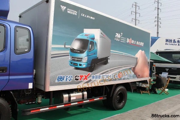 Foton Aoling CTX 154hp 4X2(6 wheels) 4.8m semi-row van cargo truck Body (1) | 86Trucks