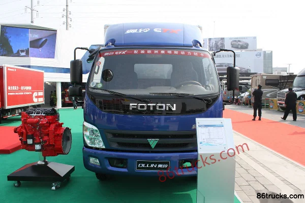 Foton Aoling CTX 154hp 4X2(6 wheels) 4.8m semi-row van cargo truck Exterior (2) | 86Trucks