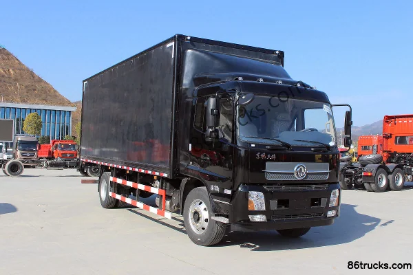 Dongfeng Commercial Vehicle Tianjin Medium Truck 180 hp 4X2(6 wheels) 7.7m Van Cargo Truck Exterior