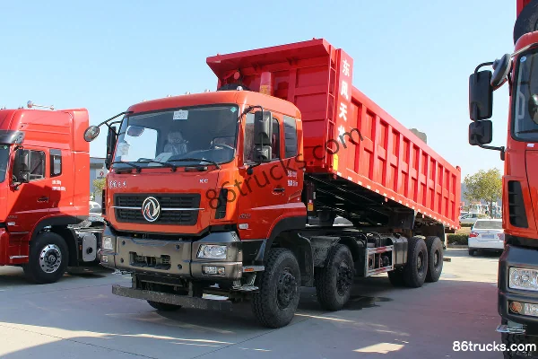 Dongfeng Commercial Vehicle Tianlong KC Heavy Truck 350hp 8X4(12 wheels) 7.3m Dump Truck (5.571 Ratio) Exterior (3) | 86Trucks