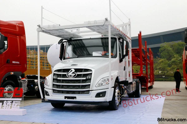 Dongfeng Liuqi Chenglong T5 heavy truck 270hp 4X2(6 wheels) vehicle transport long-nose tractor truck Exterior (3) | 86Trucks