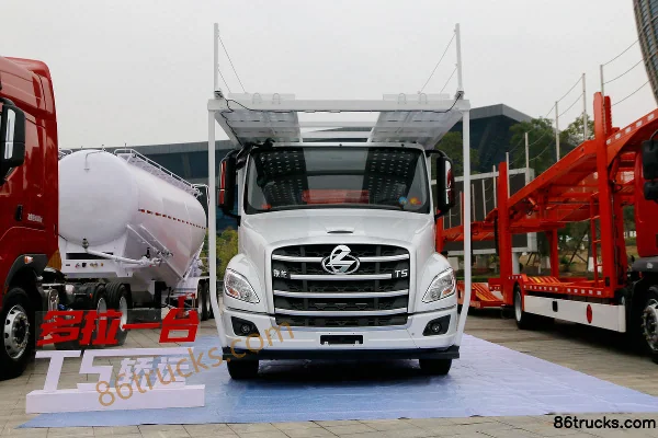 Dongfeng Liuqi Chenglong T5 heavy truck 270hp 4X2(6 wheels) vehicle transport long-nose tractor truck Exterior (2) | 86Trucks