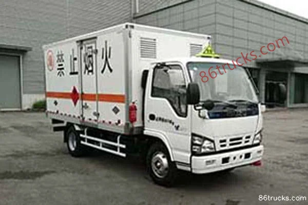Isuzu 600P 130hp 4X2(6 wheels) 4.2m Flammable Liquid Van Transport Truck Exterior