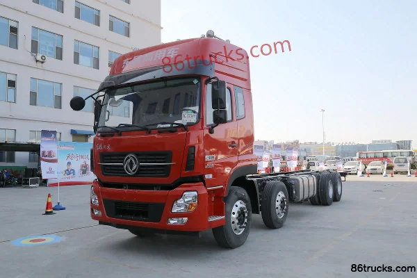 Dongfeng Commercial Vehicle Tianlong Heavy Truck 385hp 8X4(12 wheels) 9.6m Flatbed Truck Exterior (3) | 86Trucks