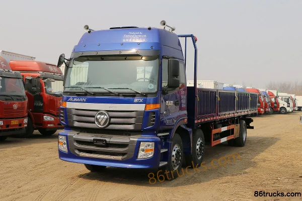 Foton AumanETX 5 Series Heavy Truck 245 hp 6X2(8 wheels) 7.8m Flatbed Cargo Truck (440 rear axle) Exterior (3) | 86Trucks