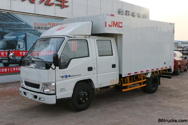 JMC Shunda Narrow Body Luxury Edition 116 hp 4X2(6 wheels) 3.32m Double Row Box Van Light Truck Exterior (3) | 86Trucks