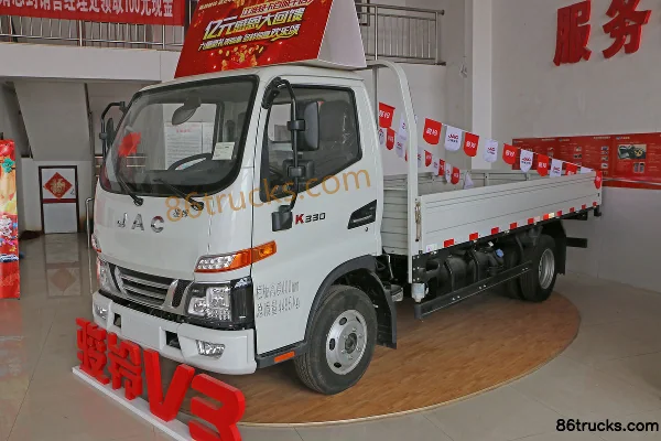 JAC Junling V3 127 ch 4X2(6 roues) 4,22 m camion plateau simple cabine léger Extérieur (3) | 86Trucks