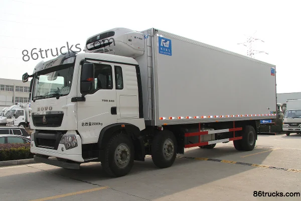 Sinotruk HOWO T5G 240 hp 6X2(8 wheels) 8.45m refrigerated truck (Kangfei brand) Exterior (3) | 86Trucks