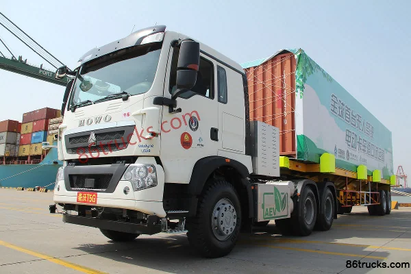 Sinotruk HOWO T5G Heavy Truck 25T 6X4(10 wheels) Electric Tractor Truck 374.65kWh Exterior (2) | 86Trucks