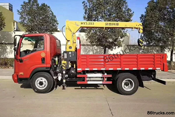 Dayun Aopuli 129 ch 4X2(6 roues) camion avec grue auxiliaire (marque Yandi) Extérieur (3) | 86Trucks
