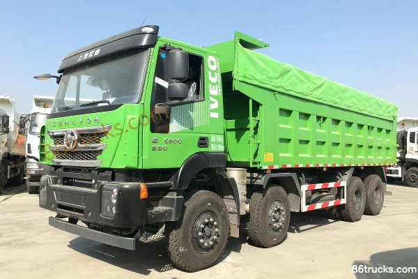 SAIC Hongyan Genlyon C500 Heavy Truck Heavy-Duty Version 380 hp 8X4(12 wheels) 7.2m Dump Truck Exterior (3) | 86Trucks