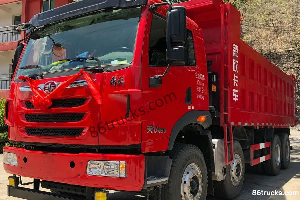 FAW Jiefang Qingdao TianV heavy truck 430 hp 8X4(12 wheels) 7m dump truck Exterior (2) | 86Trucks