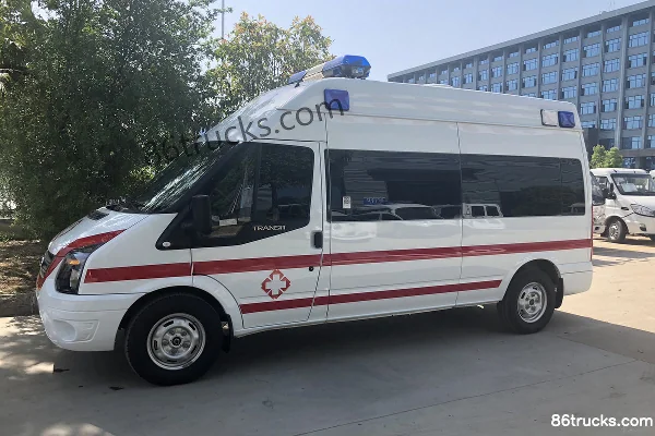 JMC New Generation Super 136 ch 4X2(6 roues) Ambulance de Soins Intensifs (Marque Chengliwei) Extérieur (3) | 86Trucks