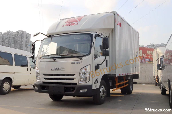 JMC Kairui 800 154hp 4X2(6 wheels) 4.08m Single Row Van Cargo Truck Exterior (3) | 86Trucks