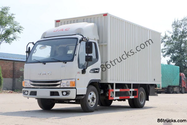 JAC Kangling H5 116 ch 4X2(6 roues) camion léger fourgon, cabine double, 3,8 m Extérieur (3) | 86Trucks