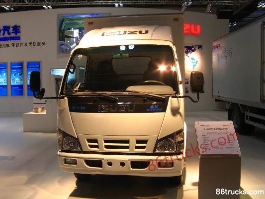 Qingling Isuzu 600P 130hp 4X2(6 wheels) 5.1m Single-row Van Cargo Truck Exterior (2) | 86Trucks