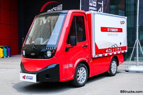 Rongda Zhizao Maiqiao 1.7T 4X2(6 wheels) 2.27m Single Row Pure Electric Van Light Truck 25kWh Exterior (3) | 86Trucks