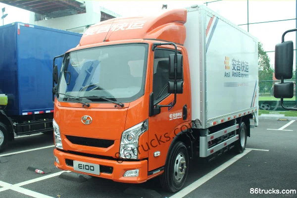 Yuejin Chaoyue E100 4,5T 4,17 m cabine simple camion léger fourgon électrique pur 78,8 kWh 4X2(6 roues) Extérieur (3) | 86Trucks