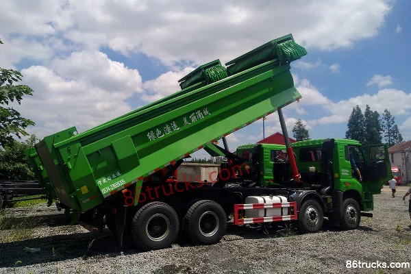 FAW Jiefang Qingdao TianV 375 ch 8X4(12 roues) camion benne à déchets intelligent 7,2 m Extérieur (3) | 86Trucks