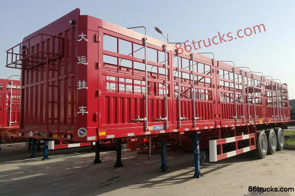 Dayun 13m flatbed with flower-bar double-opening grid sides semi-trailer Exterior (3) | 86Trucks